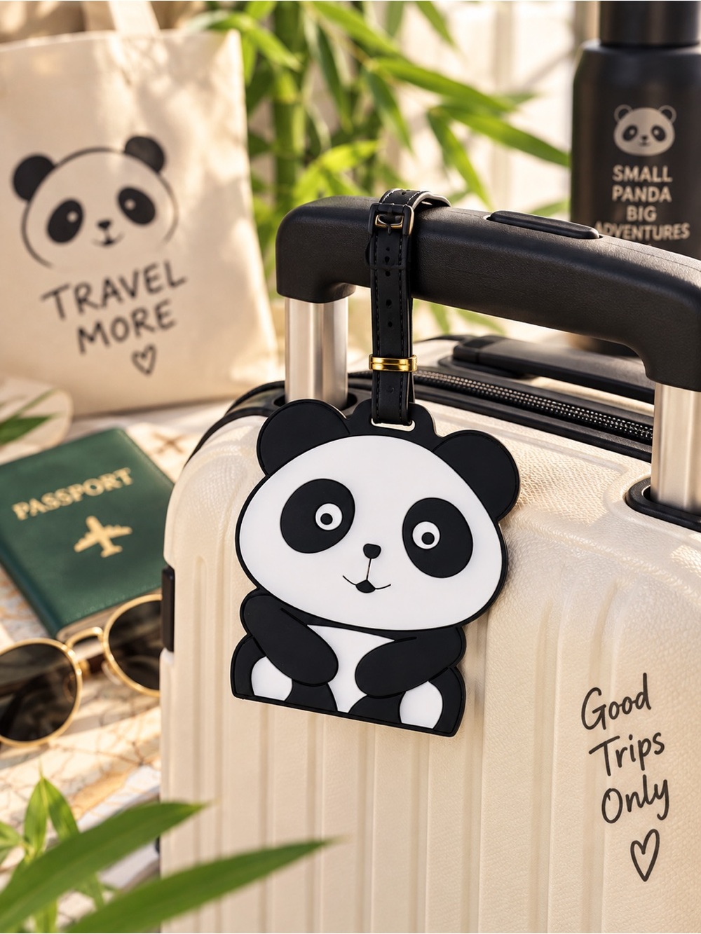 Cute Panda Luggage Tag Travel Bag Tag NWT